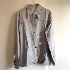 Vintage 1970s ladies blouse, button down, Lady Manhattan, size 12
